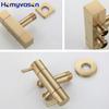 Bathroom Shower Shattaf Sprayer SS Brushed Gold Portable Toilet Water Hand Spray Bidet Gun Tap Set Brass Faucet Hot and Cold
