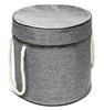 DIXI Gray Toy Basket with Mat for Toy Blocks