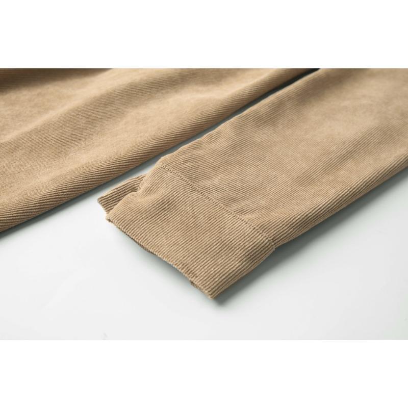 Spring Autumn Long Sleeved Corduroy Shirt Dress Single-breasted Loose Casual Shirt A-line Slim Fit Party Dresses Fashion Elegant Office Lapel Clothing