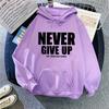 Autumn Winter Women's Letters Printed Drawstring Hoodie Fashionable Comfortable Warm Versatile Loose Plus Size Hoodie