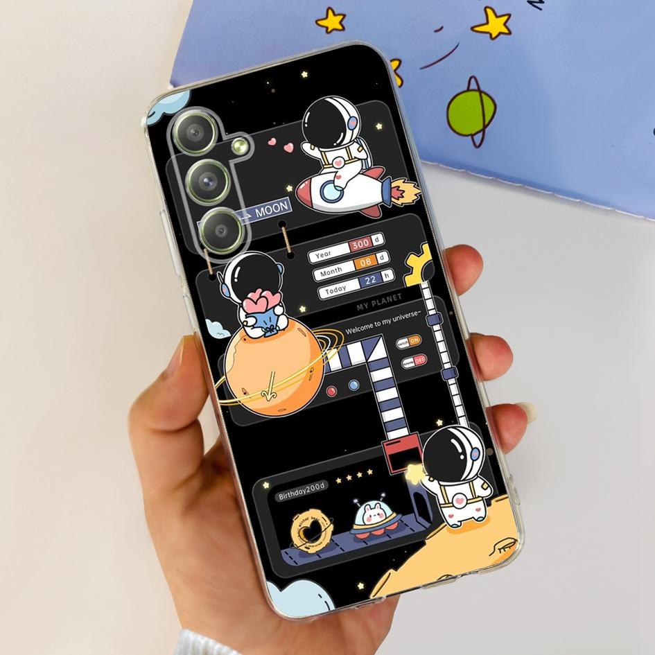 For Samsung Galaxy A54 Case A546B SM-A546B Cute Astronaut Clear Silicone Soft Phone Cover For Samsung A54 5G A 54 GalaxyA54 Capa