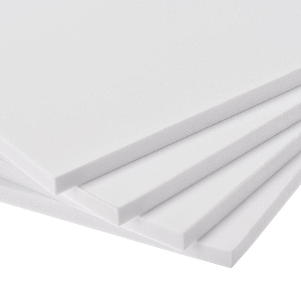 uxcell EVA Foam Sheets for Crafts and DIY 25 x 25 7 mm 4 Pack Projects, cm, Thick, White,