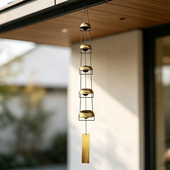 Outside Metal Wind Chime 3/5 Layers Vintage Memorial Wind Chime Home Outdoor Garden Patio Feng Shui Wind Bell Hanging Decoration