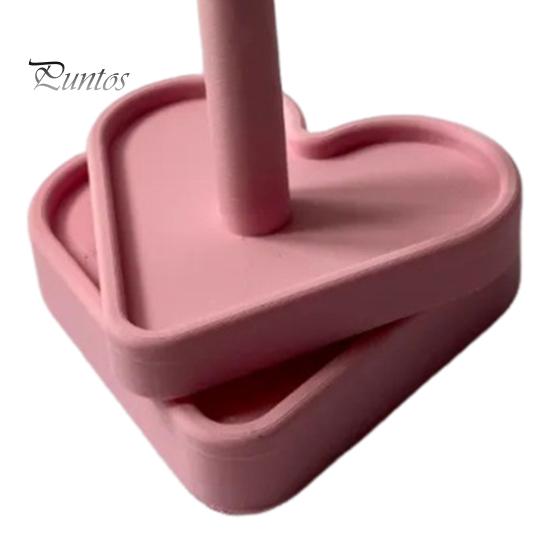 Rotierender Garnhalter in Herzform, 3D-gedruckt, herzförmiger Sockel, Spender für Strickgarnknäuel, Ständer, Aufbewahrungs-Organizer, Häkelzubehör