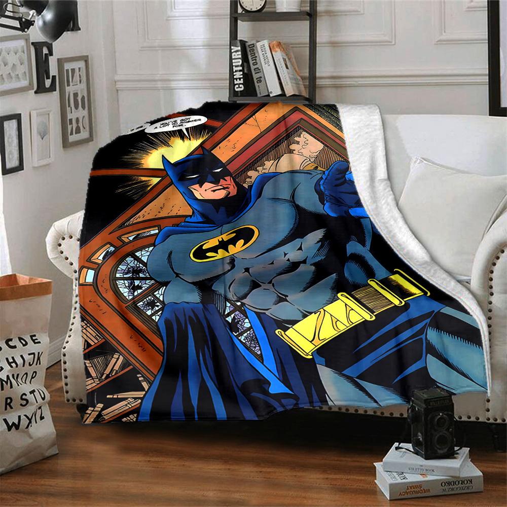 1pc Batman, Superhero Blanket Lightweight Flannel Throw For Sofa, Bed, Travel, Camping, Livingroom, Office, Couch, Chair, And Bed