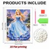 Starry Castle Cinderella New Pearl-Inlaid Frameless Art | Handmade Pearl Craft, Castle Lake Starry Theme, for Romantic Fairy Tale Decor