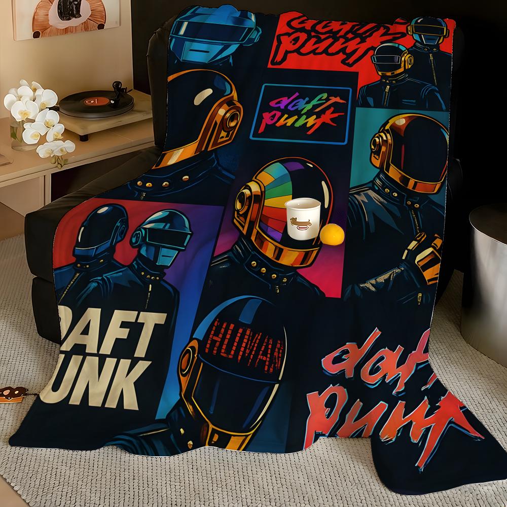 Music D-Daft P-Punk Throw Flannel Blanket, Soft Warm, Durable & Washable cute Cool