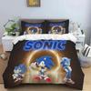 3D Luxurious Teens The Movie Hedgehogs Boy Bedding Set Anime Digital Cartoon Sonic Duvet Cover Comforter Bed Youth Kids Gift