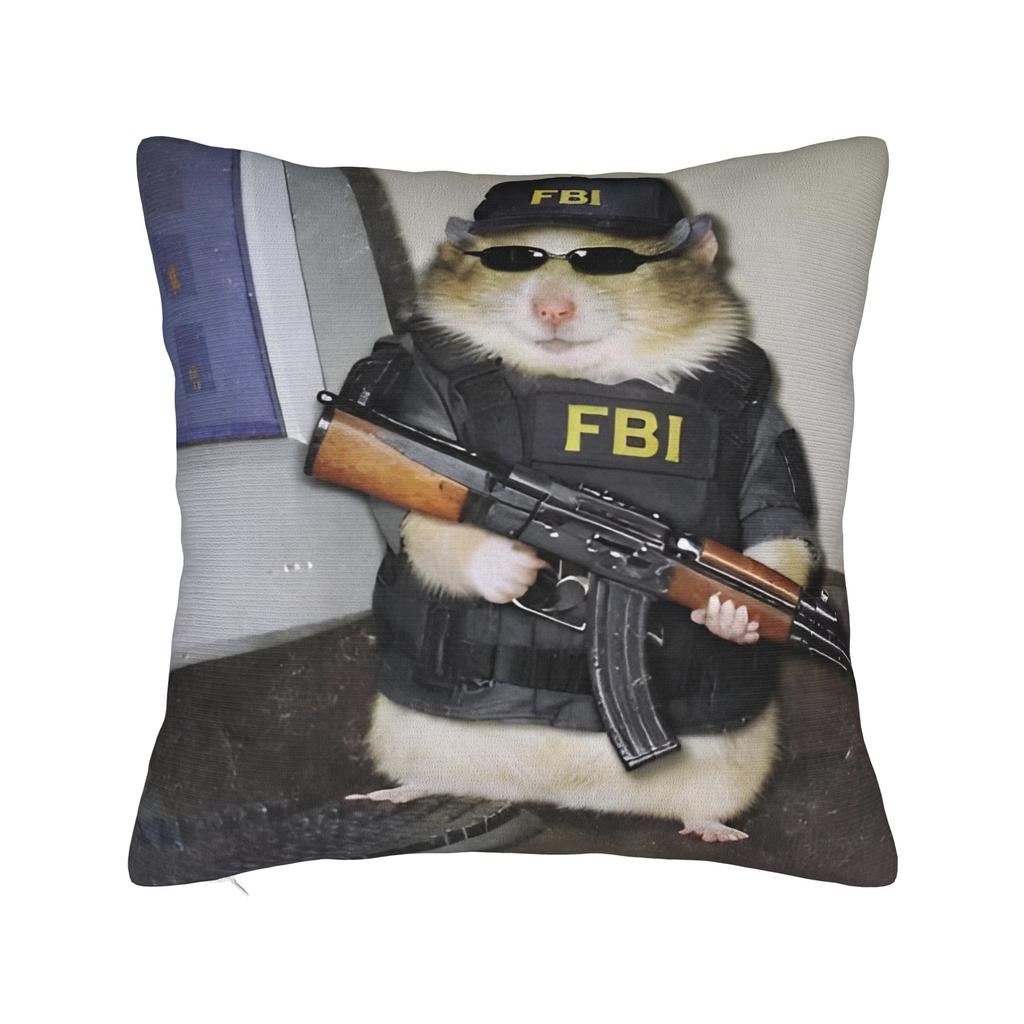 Hamster Faded Funny s Style Square Pillow Cases Cushion Cover Fashion Zippered Decorative Pillowcase for Home cm