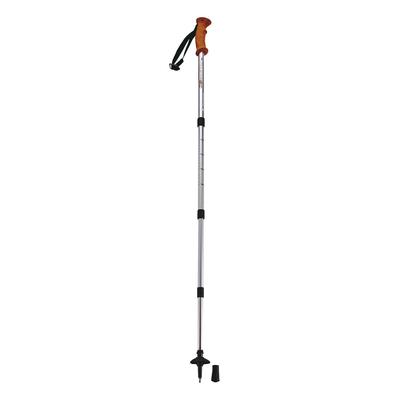 Captain Stag Trekking Poles, Trekking Walking Sticks, Vented Grip, 4-Stage Sliding, Anti-Shock System, Silver, FEEL BOSCO M-9842