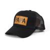 Curved Brim Mesh Trucker Hat PAPA Leather Label Casual Dad Hat Retro Trucker Cap  For Men
