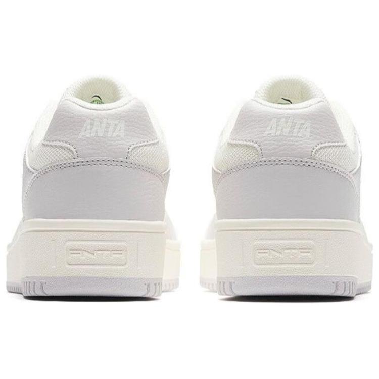 New Anta Slip Resistant Low Top Skateboard Shoes Men's White Gray 912348068-6