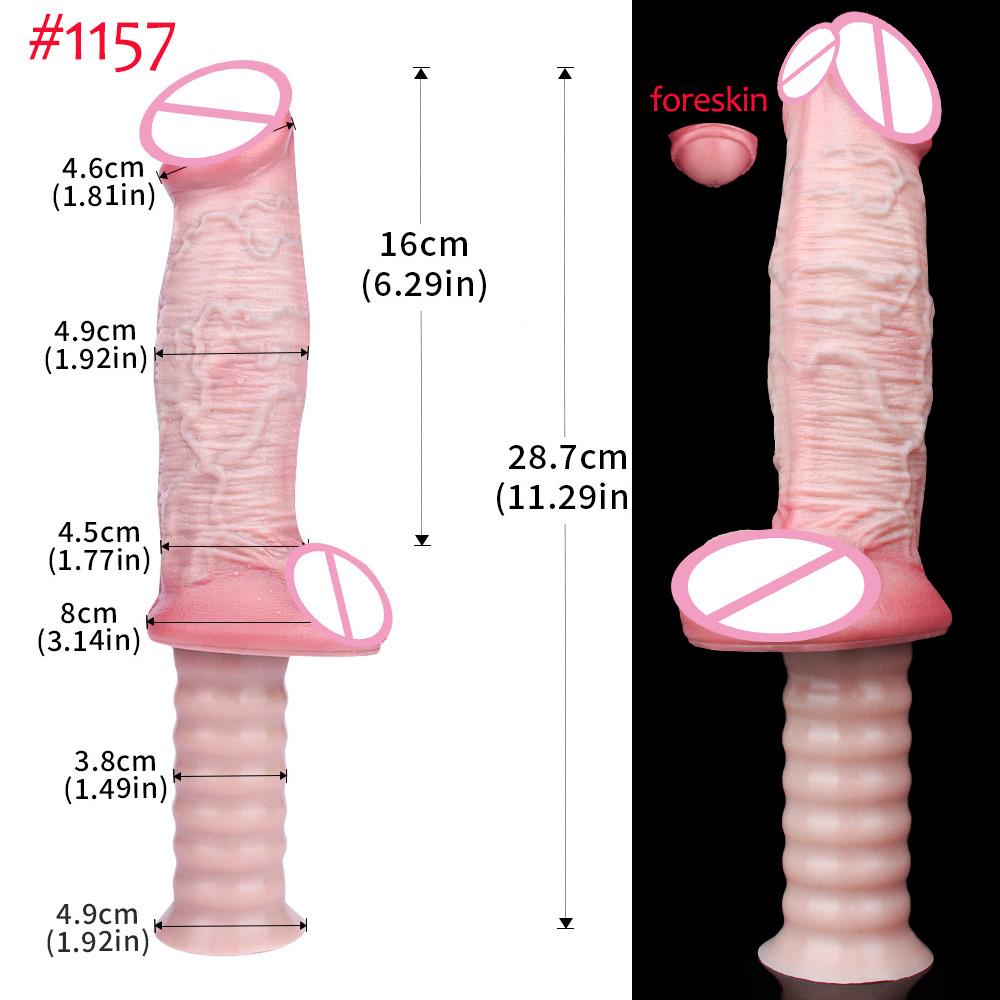 FAAK Dual Layer Silicone Realistic dildo Screw Handle Penis with Sucker Sex Toys For Women Vagina Anal Stimulate Sex Shop