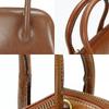 Used Salvatore Ferragamo Handbag Gancini Leather Brown Simple