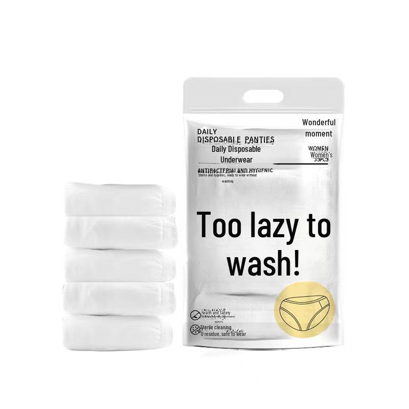 Convenient Sterilized Cotton Disposable Underwear for Travel & Daily Use - Men & Women