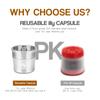 Refillable Capsule Pods Resuable Filter Cup Fit for Illy Coffee Machine Metal Stainless Steel Coffee Capsules Tamper