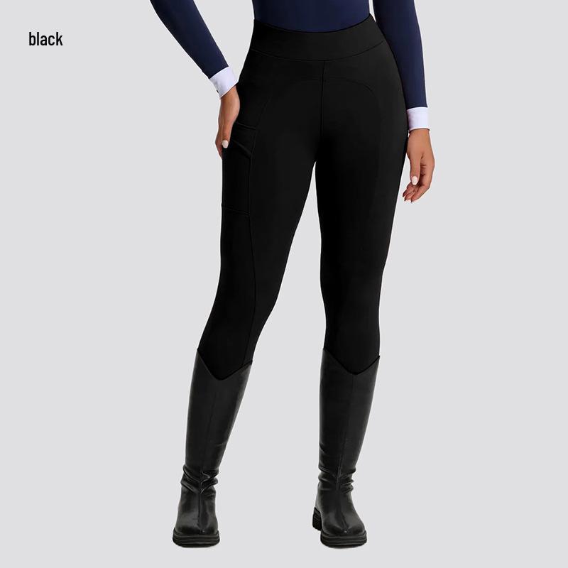 Unisex Professional-Grade Silicone Equestrian Breeches - Wear-Resistant, Non-Slip Riding Pants Extra Small чёрный