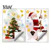 Holiday Gift for Friends Christmas Window Cling, Santa Climbing Rope Sticker, Removable Static Cling Claus Wall Decals PVC Tree Decal Glass