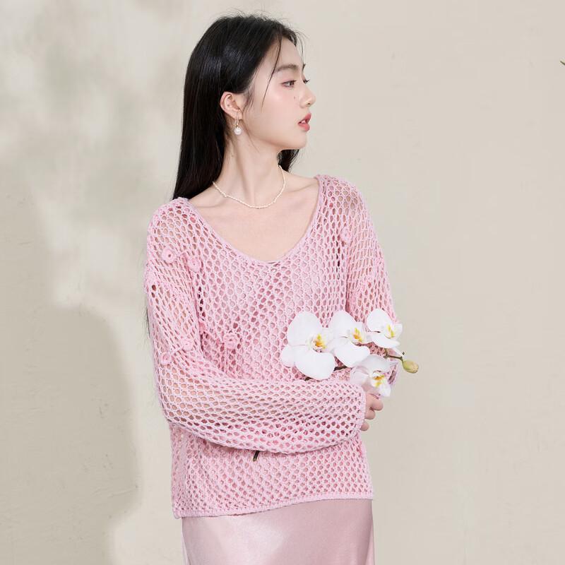 Sancai New Chinese Style Floral Knit Cardigan