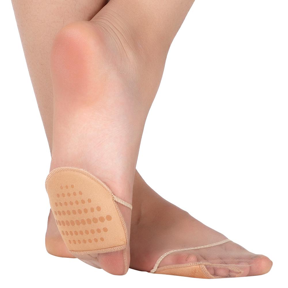 1 Pair of Hidding Non Slip High Heel Forefoot Pad Cushion Foot Care Tool (Beige)