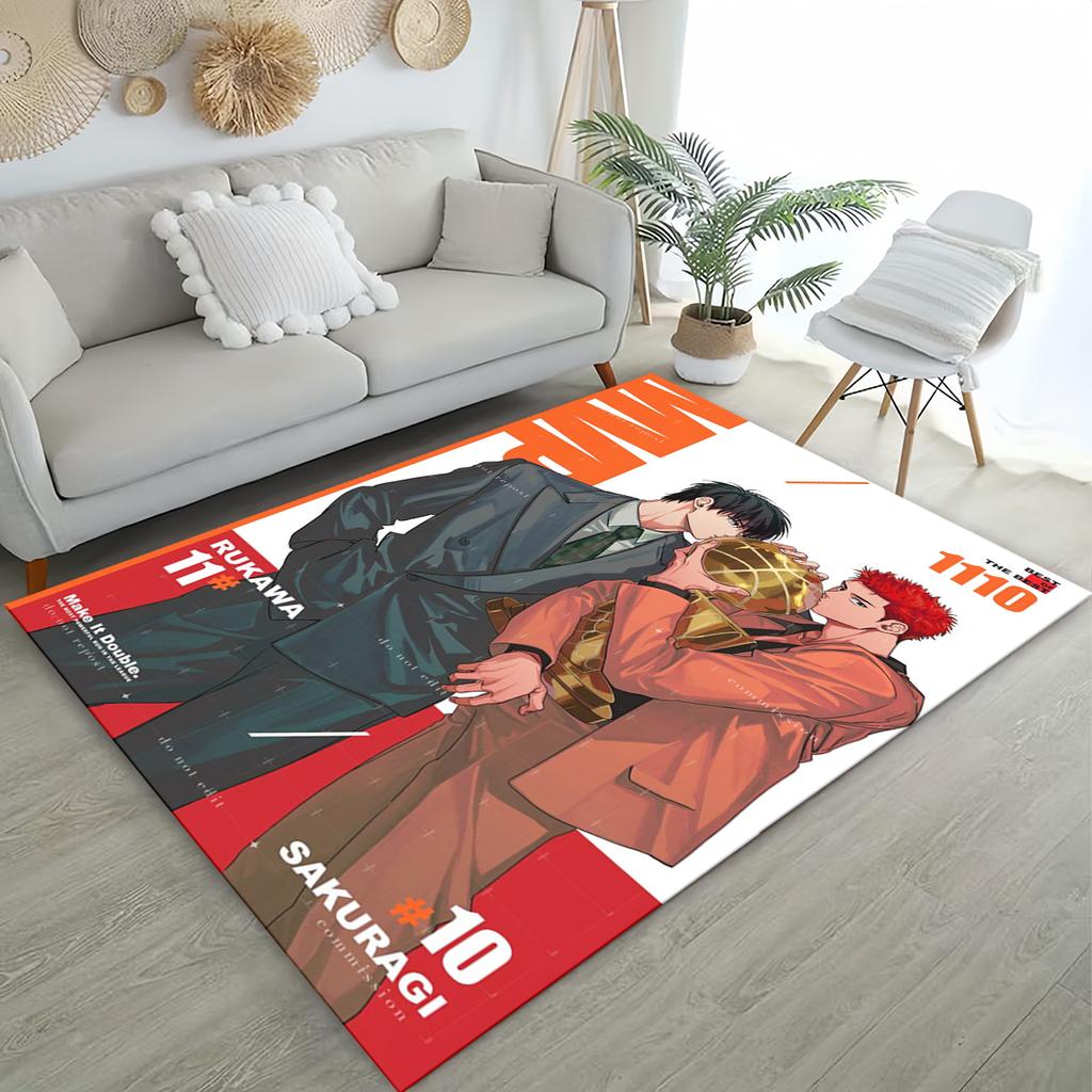 SHOHOKU 27 Style New SLAM DUNK Cartoon Basketball Anime Carpet Rug for Living Room Bedroom Home Sofa,Kid Play Non-slip Floor Mat