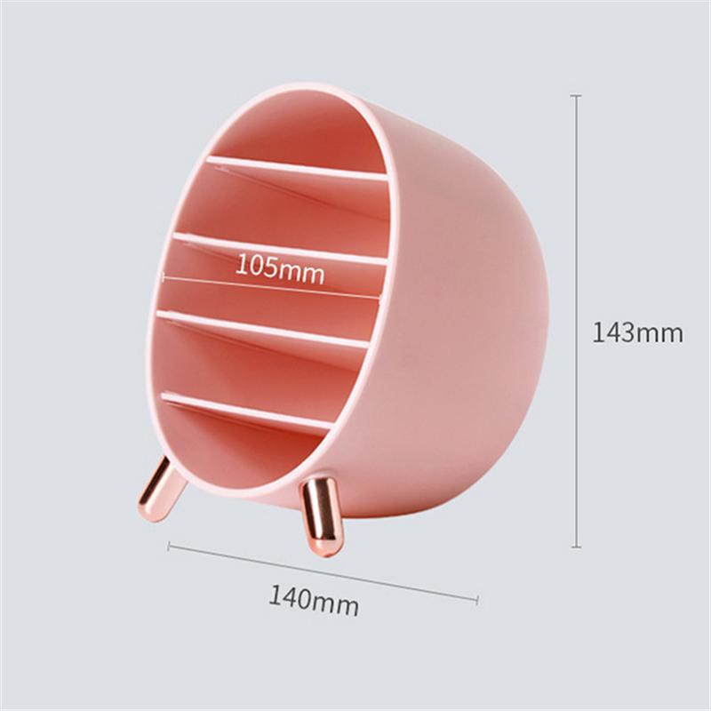

5-секционный ящик для хранения косметики, пластиковая настольная полка, дисплей, карандаш для бровей, помада, тени для век, стойка для хранения, организация дома розовый