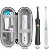 Shockproof Waterproof Electric Toothbrush Travel Case - Large Capacity EVA Protective Organizer for Brushes, Heads, Charger