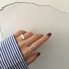 925 Sterling Silver Geometry Line Adjustable Rings For Women Wedding Party Designer Jewelry Accessories Prevent Allergy