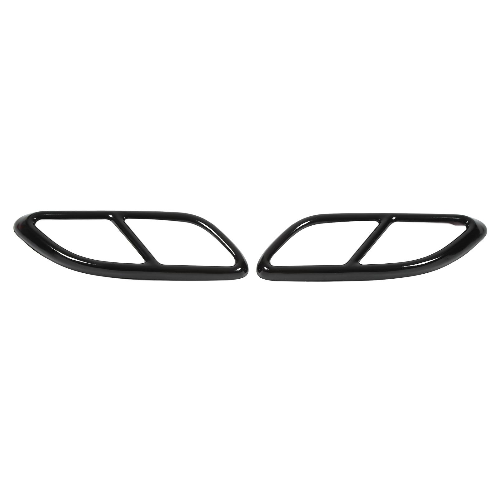 

2 шт. Крышка задней выхлопной трубы из нержавеющей стали, черная, сменная крышка глушителя задней выхлопной трубы для