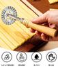 Ravioli Cutter Pastry Serrated Wooden Handle with Grooved Pasta Homemade Baking Home Kitchen Use X Stamp, Cutter, Roller, Blade, Edge, Press, Pasta,