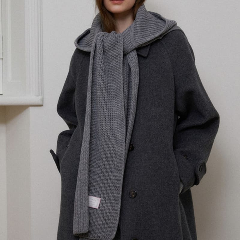 TATIANA Knit Hoodie Shawl Muffler MF8116 3 Colors