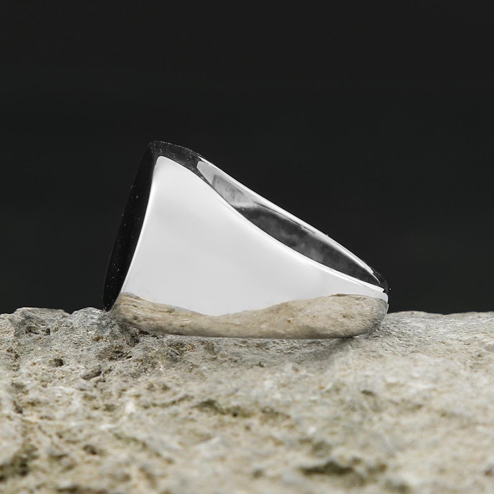 Punk Romantic Vinyl Ring For Men Women Couple Wedding Jewelry Stainless Steel Smooth Rings Hip Hop Party Fashion Jewelry Gifts