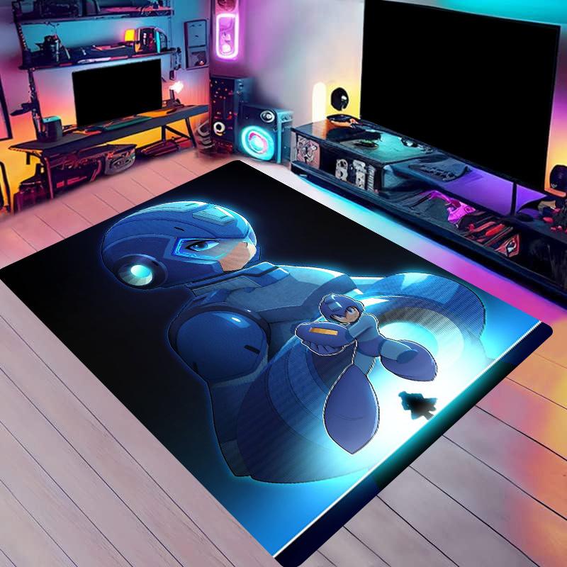 Robot Game Carpet M-Megaman European and American Series Living Room Square Rugs Tent Mats Carpets for Living Room
