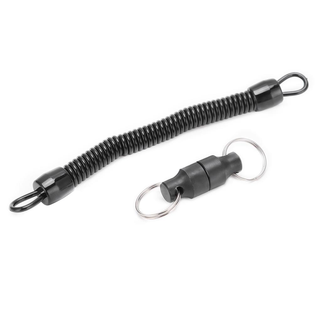 Magnet Clip Metal Fishing Net Magnetic Release Holder Retractor Hanging Buckle with Lanyard