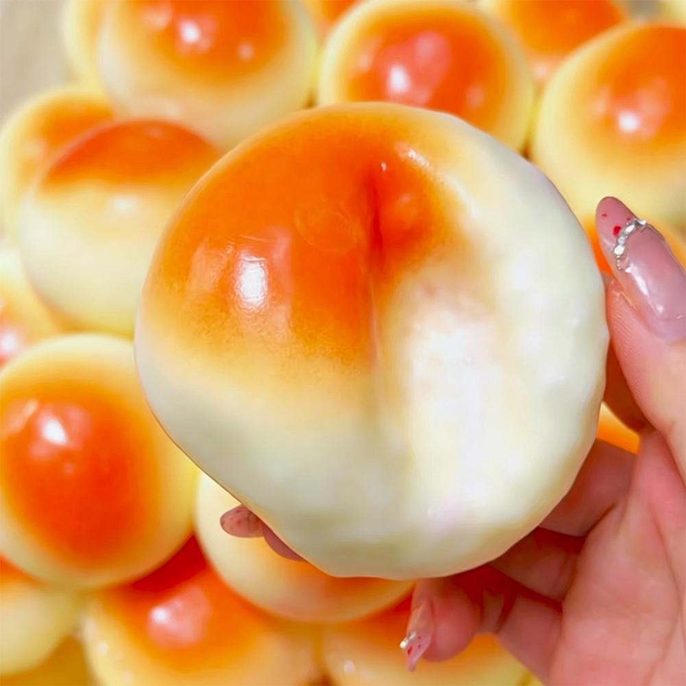 Crispy Honey Mini Bread Squishy Stress Ball Realistic Bakery Bun ASMR Anti Stress Release Hand Relax Gift Fidget Toy for Adult