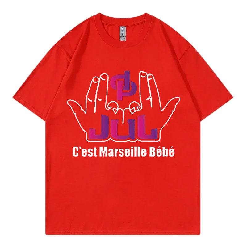 

French Rapper Jul Cest Marseille Bébé Graphic T Shirts Fashion Hip Hop Y2k Clothing Tshirt Summer Pure Cotton Tshirts Unisex S