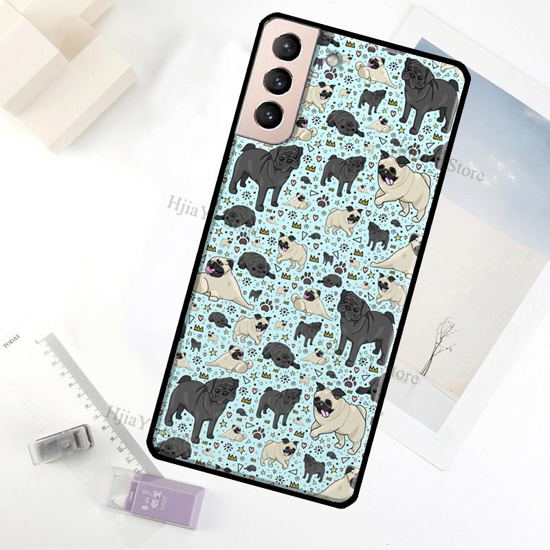 Pug Dog Case For Samsung Galaxy S23 Ultra Note 20 10 S9 S10 Plus S20 S21 FE S22 Ultra Phone Cover