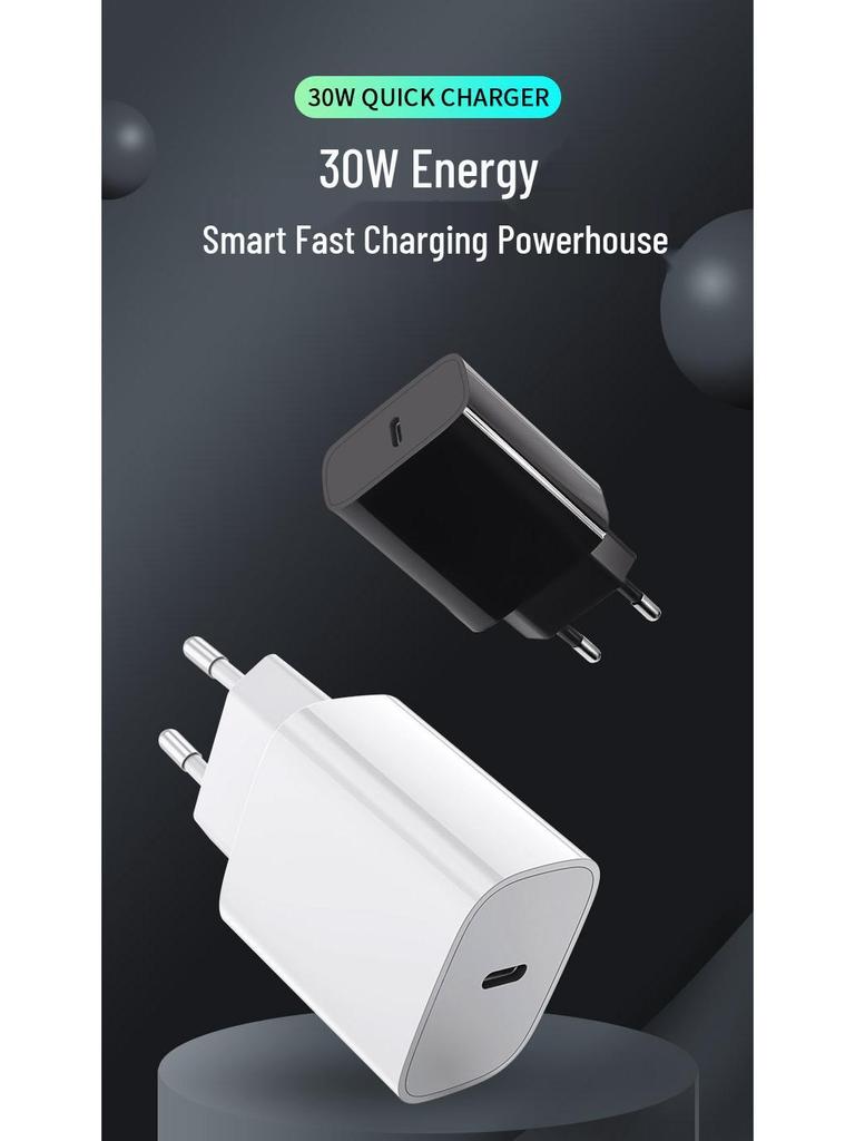 CE Certified 30W Fast Charger for Apple, Samsung, Huawei Devices