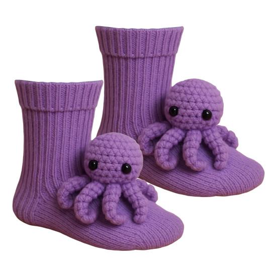 

3D Вязаные Носки с Животными Зимние Теплые Толстые Носки с Сантой Рождественской Елкой Животные Обнимашки Рождественские Подарки для Детей и Взрослых E