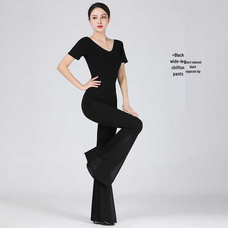 Women's Slim-fit Elegant Dance Practice Suit - Fashion Show and Etiquette Training Set
