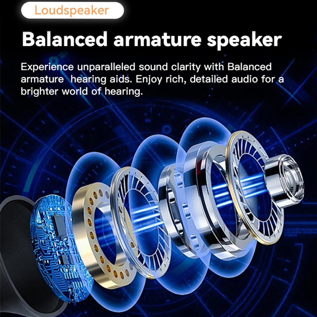 2in1 Neckband BT Wireless Earphones Hearing Aid Rechargeable Earphones and Hearing Aids Noise