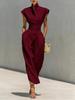 2026 European & American Style Women's Spring/Summer High-Waisted Skirt & Loose High-Neck Top Dress