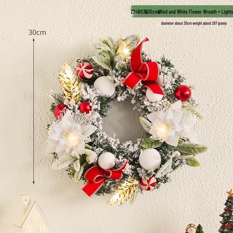 Creative Christmas Door & Window Wreath - Rattan Wall Hanging Ornament for Holiday Decor