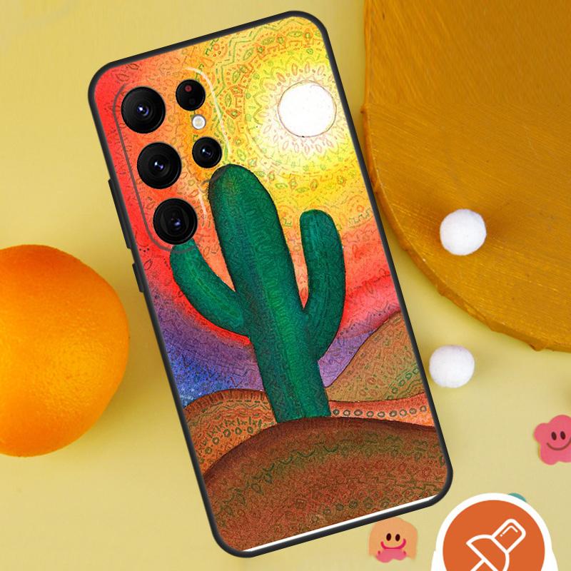 Pflanze Kaktus Handyhülle Für Samsung Galaxy S25 Ultra S24 S22 S21 Ultra S9 S10 S20 Plus S23 FE Funda Hülle