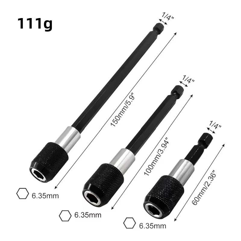 Sechskant Schnellwechsel Selbstverriegelnde Bohrerverlängerungsstange 60/100/150mm Adapter