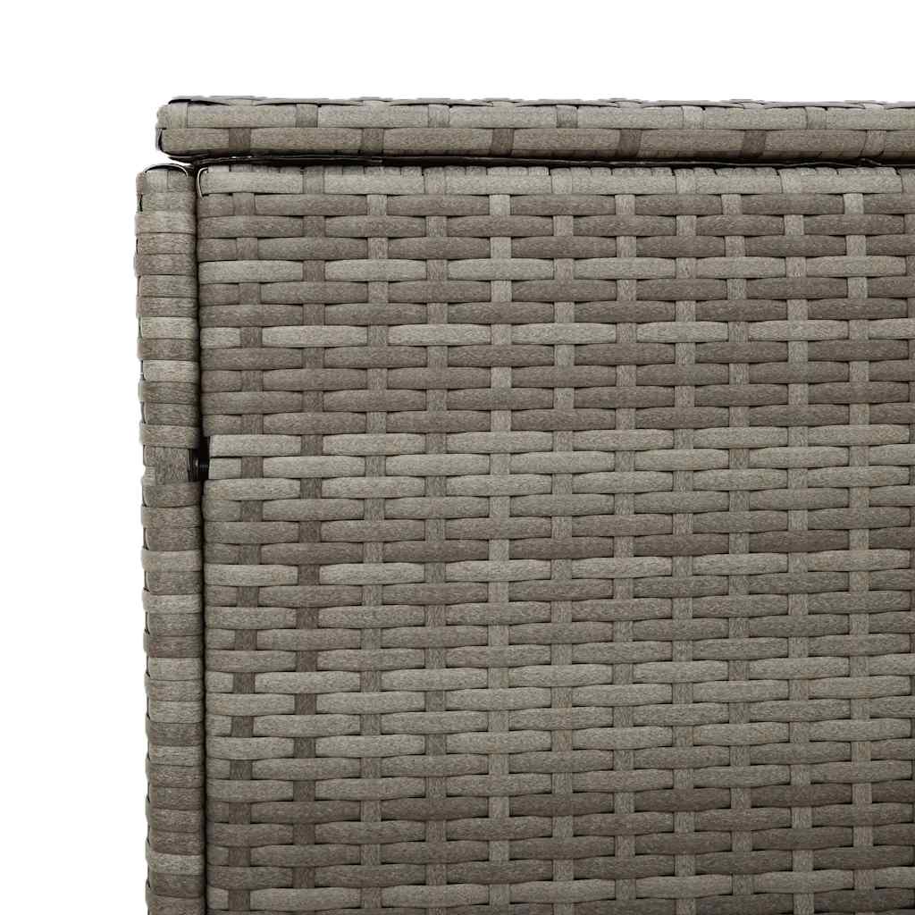 Garden Storage Box Grey 110 X 50 X 58 Cm Poly Rattan