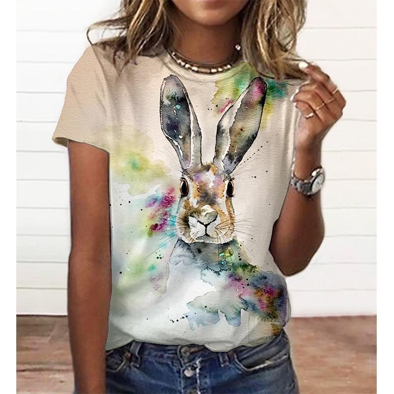 

Серия узоров 3D-принт футболка лето женская животная футболка уличная одежда Харадзюку Y2k топы футболки с коротким рукавом одежда 3XL