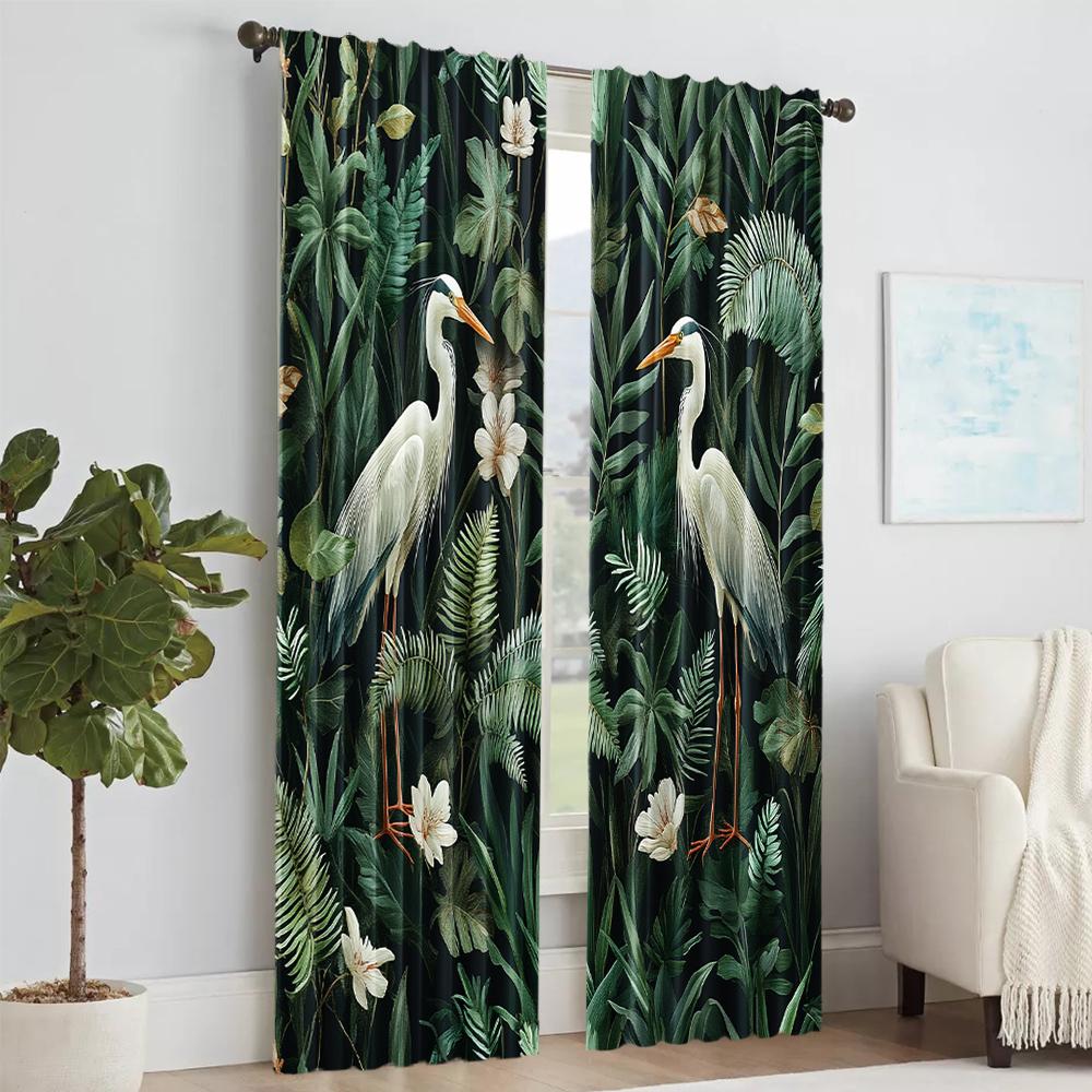 2 szt.   wszechstronne przezroczyste zasłony poliestrowe do dekoracji domu Naturalne Wzory Zwierzęce do użytku w sypialniach i salonach