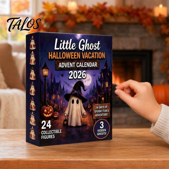 Halloween Gift Calendar Advent Calendar, 24 Days Ghost Countdown with Eye-catching Decor Collectible Figures, Holiday Gifts for Kids Boys Girls