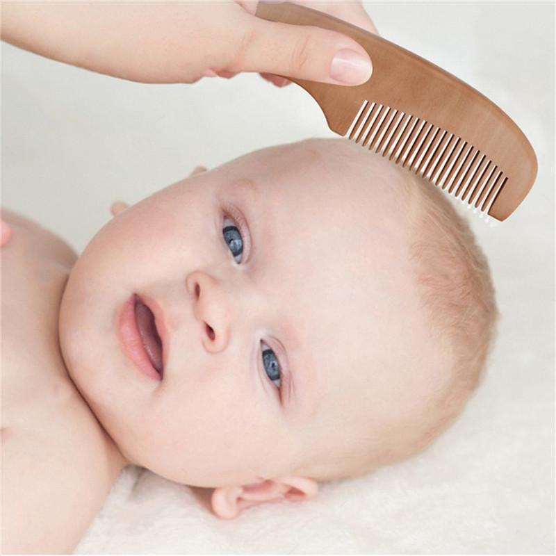 2Pcs/Set Beech Comb, Wool Brush, Flat Comb, Portable Baby Shampoo Brush, Wool Soft Brush, Hair Comb Set